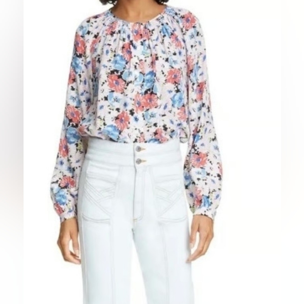 Veronica Beard Floral Print Blouse